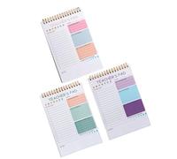 Gatuida 3pcs Undated Weekly Teacher Planner Notepad 9" Compact Desk Task Planner Notebook for Office, Project and Agenda Scheduling, Daily and Yearly Date Book for Business Use