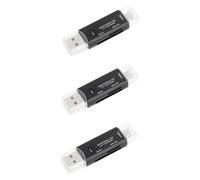 Gatuida 3pcs Usb Type-c Micro Usb Card Reader Memory Otg Reader for Phone Portable Style
