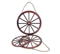 Gatuida 3pcs Vintage Rustic Wood Wagon Wheel Wall Decor Lightweight Sturdy Wooden Hanging Ornaments for Home Decoration Retro Western Style Wall Art with Fine Craftsmanship
