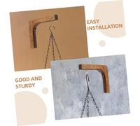 Gatuida 3pcs Wooden Plant Hanging Hooks for Indoor Outdoor Use Wall Mount Plant Bracket with Solid Structure for Garden Balcony Patio Decor