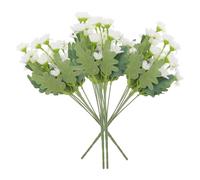 Gatuida 4 Bunches Artificial Daisy Flowers Bouquet with Branches and Lifelike Indoor Faux Daisy Arrangement for Home Decoration No Wilting Floral Display