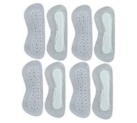 Gatuida 4 Pairs Cow Leather Heel Pads Grey Anti-wear Foot Cushions with Double-Sided Tape for High Heels Abrasion-Resistant Soft Skin-Friendly Inserts for Foot Care and Blister Prevention