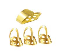 Gatuida 4 Pcs Adjustable Stainless Steel Thumb Picks for Guitar and Ukulele with Hollowed Design to Protect Fingers from Friction, Suitable for Bass and Banjo Players