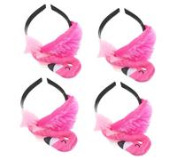 Gatuida 4 pcs Flamingo Headbands Lightweight Cute Hair Accessories for Women and Tropical Hawaiian Party Headwear with Unique Flamingo Design Comfortable and Stylish for Summer Festival