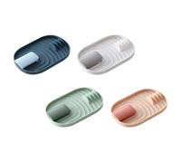 Gatuida 4 Pcs Kitchen Tool Stand with Multiple Groove Bits Space-saving Pot Lid Stand and Kitchen Utensil Holder Pp Material Temporary Cookware Storage