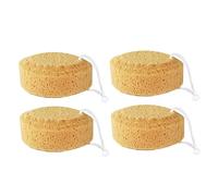 Gatuida 4 Pcs Natural Cotton Bath Sponge Honeycomb Shower Exfoliator for Gentle Cleansing for Adults for Home and Travel