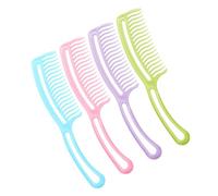 Gatuida 4 pcs Wavy Tooth Hair Styling Combs for Women and Men Portable Lightweight Detangling Combs with Handle Gentle Glide Design for Various Hair Types and Textures
