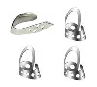 Gatuida 4 Pieces Adjustable Stainless Steel Finger Picks for Banjo and Ukulele with Silver Finish, Protect Fingers and Enhance Playing Comfort, Suitable for Stringed Instruments