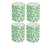 Gatuida 4 Rolls St Patrick’s Day Shamrock Printed Toilet Paper, Green Leaf Pattern Tissue Rolls for Home and Hotel Use, Decorative Party Toilet Tissue with Soft Quilted Texture