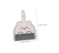 Gatuida 4 Sets Mini Hand Broom and Dustpan with Cute Bunny Design Compact Portable Plastic Sweeper for Desktop and Tight Spaces Lightweight Cleaning Brush