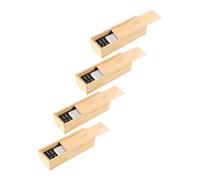 Gatuida 4 Sets Wooden Dominoes for Adults and Educational Math Matching Game Premium Wood Construction for Family Indoor Fun and Creative Building