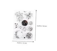 Gatuida 4 Sheets Plant Themed Clear Silicone Stamps for DIY Scrapbooking and Card Making Reusable Transparent Botanical Seals with Flowers Ferns Fallen Leaves for Photo Albums and Craft