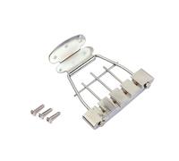 Gatuida 4 String Plated Adjustable Guitar Tailpiece Bridge for String Jazz Archtop Bass Guitar Sturdy Steel Zinc Alloy Construction Easy to Install Replacement Part for DIY Players