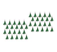 Gatuida 40 Pcs Alloy Christmas Tree Charms, Green DIY Pendant | Delicate Festive Accent for Bracelets and Sweater Chains, Versatile Use for Cellphone Decorations and Costumes