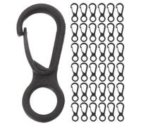 Gatuida 400pcs Black Plastic Snap Clip Hooks Lightweight Mini Clips with Reliable Spring Mechanism for Effortless Opening and Closing, for Camping and Crafting Accessories
