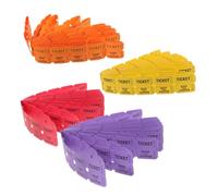 Gatuida 400Pcs Raffle Tickets Multi-color Yellow Orange Red Purple Festival Event Tickets for Celebrations and Activities Lottery