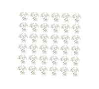 Gatuida 400PCS Silver Metal Jewelry Accessories Three Leaf Hollow Flower Caps for DIY Earrings Necklace Bracelet Making Supplies Multi Purpose Craft Components for Home and Store Use