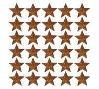Gatuida 40Pcs 4.5Cm Rustic Metal Five-Pointed Star Pendants, Vintage Rusty Barn Stars for Outdoor Craft, Christmas Tree Ornaments and Farmhouse Home Décor