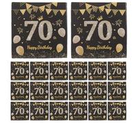 Gatuida 40pcs Cheers to 70 Cocktail Napkins 70th Birthday Party Paper Disposable Beverage and Dessert Napkins Happy Birthday Guest Tableware Decoration