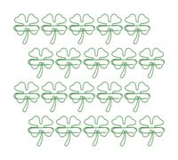 Gatuida 40pcs Cute Shamrock Paper Clips, Mini Metal Clover Shaped Clips for DIY Projects and Journaling, Versatile Green Office Accessories for St Patrick's Day and Everyday Use
