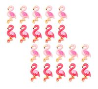 Gatuida 40pcs DIY Phone Cover Ornament Flamingo Shape Resin Charms Stick-on Design Easy to Store Adorable Refreshing Accessories for Crafts 1.30x0.90x0.20inch Pink Red