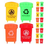 Gatuida 40pcs Dollhouse Trash Can: Tiny Waste Paper Bin - Mini Recycling Bin Accessories for Garbage Truck Toys & Role Play Color Sorting Recycling Playset