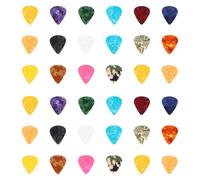 Gatuida 40pcs Guitar Pick Set Abs Material Fashionable Appearance Easy to Carry Helps Beginners Make Guitar Sounds More Full and Real Suitable for Folk Random Color