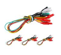Gatuida 40pcs Insulated Jumper Test Wires with Double-ended Crocodile Clips, 5 Colors Electrical Testing Leads Kit for Instrument and Laboratory Circuit Connection