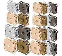 Gatuida 40Pcs Magnetic Snap Buttons with Lightweight Sewing Fasteners for Bags Clothes Scrapbooking Crafts Silver Gun Black Bronze Light Gold