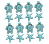 Gatuida 40pcs Turquoise Sea Turtle and Star Beads Cute Ocean Animal Charms for Jewelry Making for Diy Bracelets Necklaces and Earrings Creative Crafts