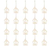 Gatuida 40pcs Wooden Nativity Craft Hanging Ornaments - Jesus Birth Christian Christmas Tree Decorations - DIY Wood Pieces for Faith-Based Holiday Home and Church Decor