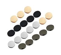 Gatuida 40pcs Zinc Alloy Coat Buttons Flat Metal Sewing Buttons for Womens Woolen Jackets Retro Style Mix of Gold Silver Dark Gray Black Fashion Craft