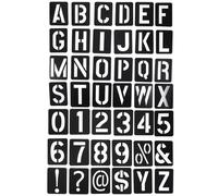 Gatuida 42pcs Alphabet Letter Stencils Reusable Plastic Letter Number Symbol Templates Interlocking Stencil for Painting on Wood Wall Fabric, DIY Art Projects