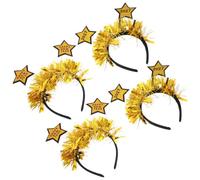 Gatuida 4pcs 2027 New Year Eve Headbands with Glitter Star Design, Secure Fit Hair Accessories for Adults, for New Year's Eve Gatherings and Celebrations