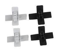 Gatuida 4Pcs Adhesive Appliance Cord Holders Cable Winders for Kitchen and Home Self-stick Silicone Organizers with Design Compatible with Various Surfaces Includes Black and Grey