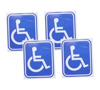 Gatuida 4pcs Adhesive Disabled Wheelchair Sign Stickers for Car Windows Disability Decals Practical Replacement for Broken Signs Easy to Apply and Flexible Design
