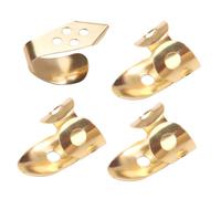 Gatuida 4pcs Adjustable Thumbpick Metal Guitar Pick Hollowed Plectrum for Banjo Acoustic Guitar