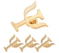 Gatuida 4pcs Alloy Letter Brooch Pins for Psychologists Decorative Corsage Brooch with Unique Chic Design Small Stylish Lapel Pins for Women Thoughtful Gift for Friends and Family
