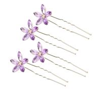 Gatuida 4pcs Ancient Style Hairpin Set Rhinestone Hair Clips Wedding Hair Accessories for Brides Bridesmaids Elegant and Sparkling Bobby Pins
