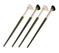 Gatuida 4pcs Angled Nose Contour Brush Makeup Brushes Black and White Mixed Hair Semi-fan Shape for Nose Highlighting and Eye Shadow Blending Cosmetic Tools for Professional Face Makeup