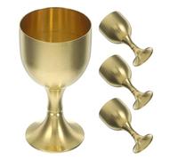 Gatuida 4pcs Antique Vintage Chalice Goblets: Chalice Goblet Golden Communion Cup - Church Holy Cup - Copper Altar Ritual Supplies