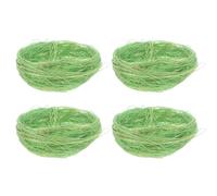 Gatuida 4pcs Artificial Jute Bird Nests for Cockatiel and Budgie, Breathable and Versatile Placement Pigeon Nest Bowls, for Serving Dishes Or Decorating Photo Backgrounds
