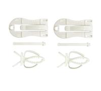 Gatuida 4pcs Bird Cage Fixed Clip and Cuttlebone Clamp Set Multifunctional Cuttlefish Bone and Vegetable Holder Clips Practical Bird Cage Accessories for Parrots Random Style