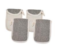 Gatuida 4pcs Black Linen Soap Saver Pouch Foaming Net Soap Holder for Bathing Handmade Storage Exfoliating Mesh Bag Suitable for Shower and Body Use