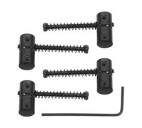 Gatuida 4pcs Bridge Saddle Replacement for Guitar and Bass, Black