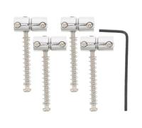 Gatuida 4pcs Bridge Saddle Replacement for Guitar and Bass, Silver