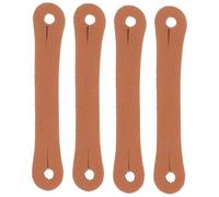 Gatuida 4pcs Brown Pu Leather Drumstick Grip Straps for Beginners and Drummers, Easy to Take and Improve Playing Skills, for Practice Sessions Random Color