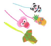 Gatuida 4pcs Cartoon Silicone Hand Bottle Sleeve Set 30ml Small Refillable Liquid Container Covers with Elephant Panda Pineapple Owl for Travel Toiletries