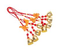 Gatuida 4pcs Chinese Year Snake Charm Metal Feng Shui Hanging Ornaments with Bells for Wealth Prosperity and Luck Year Decorations