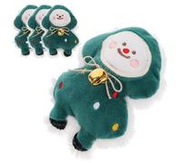 Gatuida 4Pcs Christmas Tree Catnip for Indoor Cats, Small Plush Interactive Kitten Teething Chew, Bite Resistant Soft Cat Chewing for Holiday Play